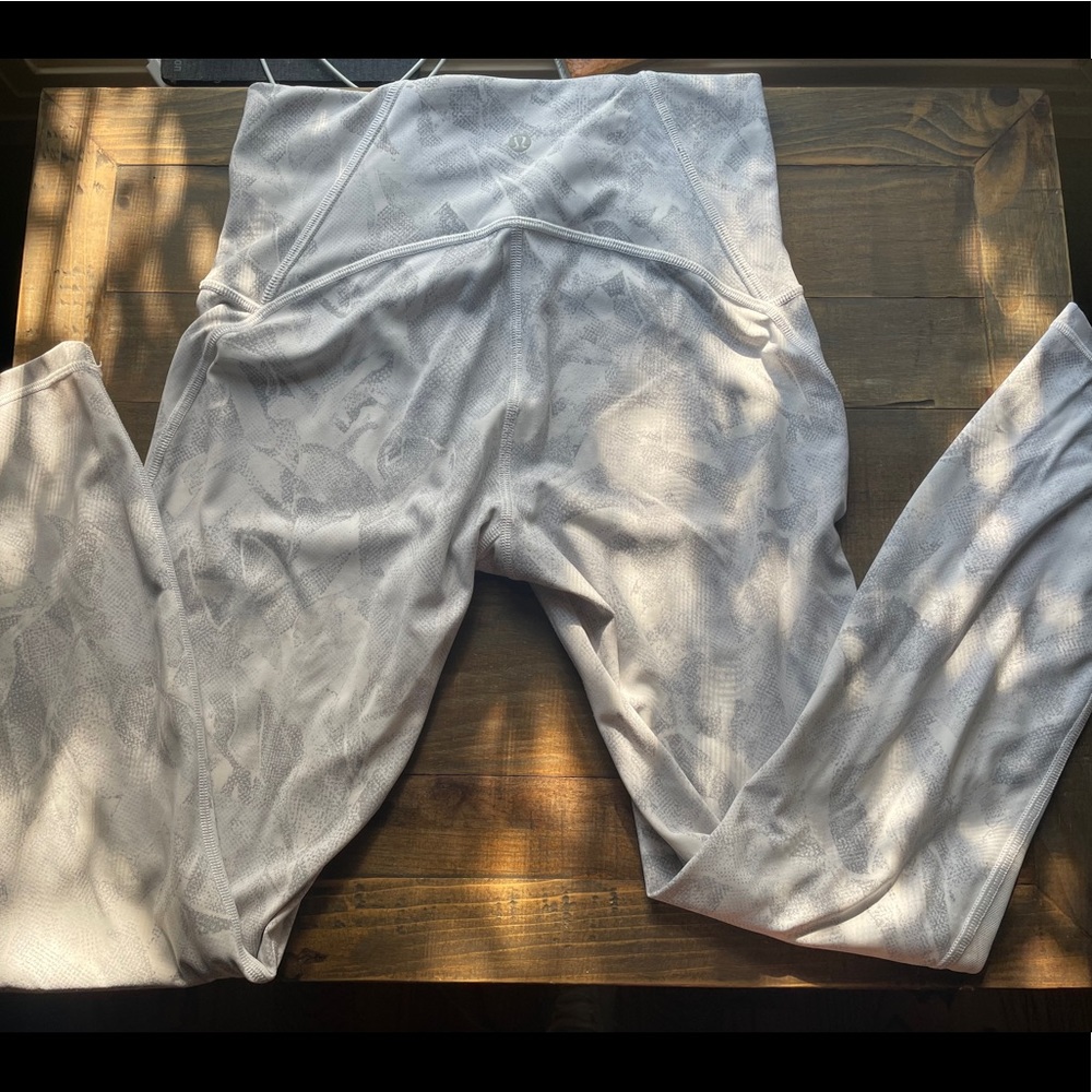 Lululemon mesh white leggings